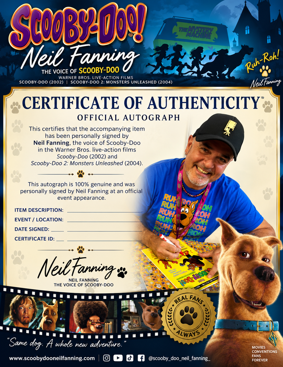Personally Autographed 8" Γ 10" Photo Print by Neil Fanning πΎ No. 10